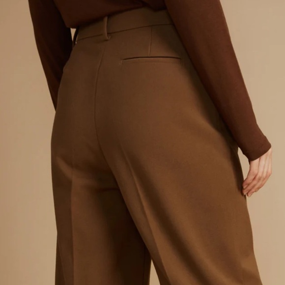 New Oak + Fort High Waisted Wide Leg Woven Pants Sz 0 - Picture 3 of 14